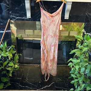 Alexia Admor Asymmetrical Dress in Pink and Cream